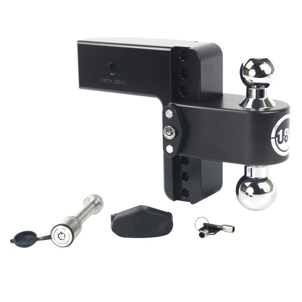 Weigh Safe® - 180 Hitch Adjustable Dual Ball Mount 6"Drop with Keyed Alike Key Lock and Hitch Pin, 8000 lb GWT / 21000 lb GWT
