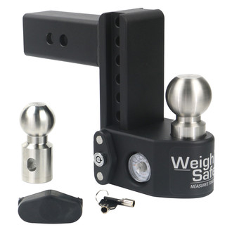Weigh Safe® - Class 5 Adjustable 6" Drop Steel with Stainless Steel Balls Ball Mount with Built-in Scale for 2-1/2" Receivers