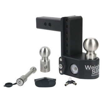 Weigh Safe® - Class 4 Adjustable 6" Drop Steel with Stainless Steel Balls Ball Mount with Built-in Scale for 2" Receivers