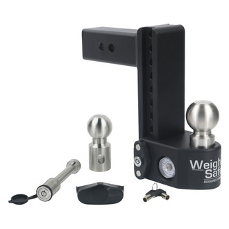 Weigh Safe® - Class 5 Adjustable 8" Drop Steel with Stainless Steel Balls Ball Mount with Built-in Scale for 2-1/2" Receivers