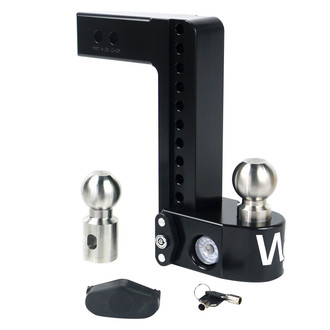 Weigh Safe® - Class 5 Adjustable 10" Drop Cerakote Black with Stainless Steel Balls Ball Mount with Built-in Scale for 2-1/2" Receivers