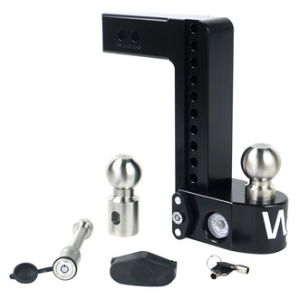 Weigh Safe® - Class 5 Adjustable 10" Drop Cerakote Black with Stainless Steel Balls Ball Mount with Built-in Scale for 2-1/2" Receivers