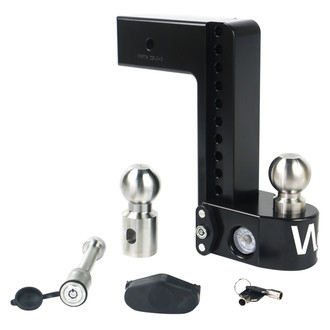 Weigh Safe® - Class 5 Adjustable 10" Drop Cerakote Black with Stainless Steel Balls Ball Mount with Built-in Scale for 3" Receivers