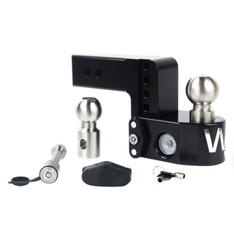 Weigh Safe® - Class 5 Adjustable 4" Drop Cerakote Black with Stainless Steel Balls Ball Mount with Built-in Scale for 2-1/2" Receivers