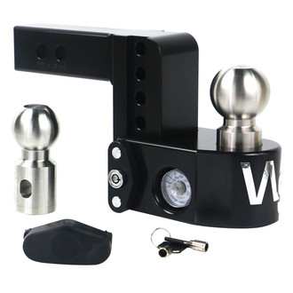 Weigh Safe® - Class 4 Adjustable 4" Drop Cerakote Black with Stainless Steel Balls Ball Mount with Built-in Scale for 2" Receivers