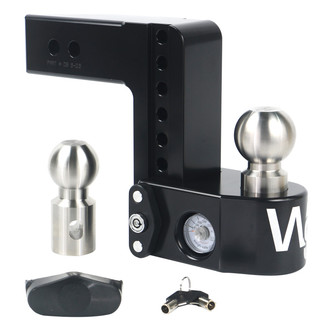 Weigh Safe® - Class 5 Adjustable 6" Drop Cerakote Black with Stainless Steel Balls Ball Mount with Built-in Scale for 2-1/2" Receivers