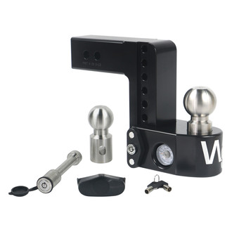 Weigh Safe® - Class 5 Adjustable 6" Drop Cerakote Black with Stainless Steel Balls Ball Mount with Built-in Scale for 2-1/2" Receivers