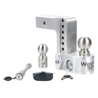 Weigh Safe® - Class 5 Adjustable 6" Drop Aluminum with Stainless Steel Balls Ball Mount with Built-in Scale for 2-1/2" Receivers