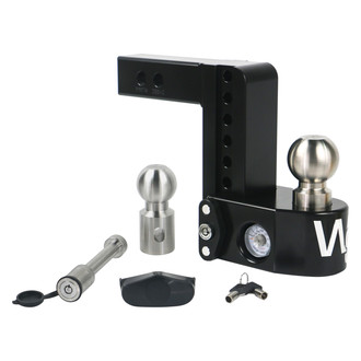 Weigh Safe® - Class 4 Adjustable 6" Drop Cerakote Black with Stainless Steel Balls Ball Mount with Built-in Scale for 2" Receivers