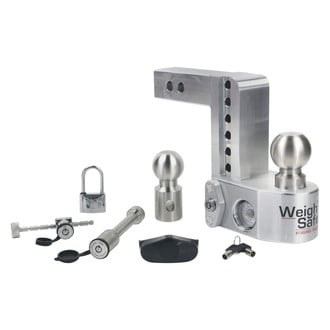 Weigh Safe® WS6-2-SET - Class 4 Adjustable 6" Drop Aluminum with Stainless Steel Balls Ball Mount Set with Built-in Scale for 2" Receivers