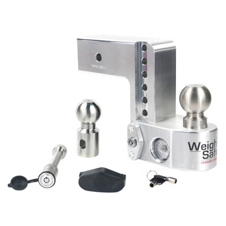 Weigh Safe® - Class 5 Adjustable 6" Drop Aluminum with Stainless Steel Balls Ball Mount with Built-in Scale for 3" Receivers