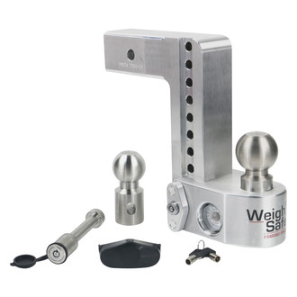 Weigh Safe® - Class 5 Adjustable 8" Drop Aluminum with Stainless Steel Balls Ball Mount with Built-in Scale for 2-1/2" Receivers