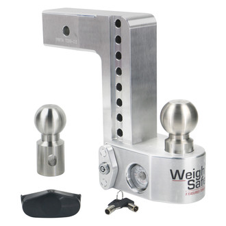 Weigh Safe® - Class 5 Adjustable 8" Drop Aluminum with Stainless Steel Balls Ball Mount with Built-in Scale for 2-1/2" Receivers