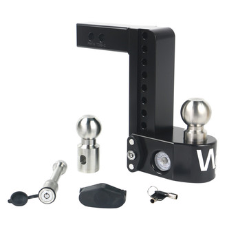 Weigh Safe® - Class 4 Adjustable 8" Drop Cerakote Black with Stainless Steel Balls Ball Mount with Built-in Scale for 2" Receivers