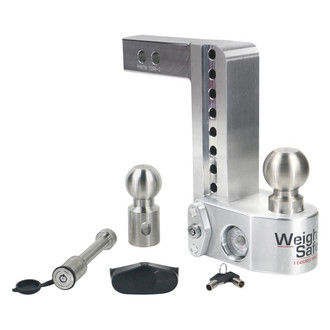 Weigh Safe® - Class 4 Adjustable 8" Drop Aluminum with Stainless Steel Balls Ball Mount with Built-in Scale for 2" Receivers