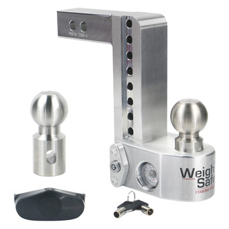 Weigh Safe® - Class 4 Adjustable 8" Drop Aluminum with Stainless Steel Balls Ball Mount with Built-in Scale for 2" Receivers