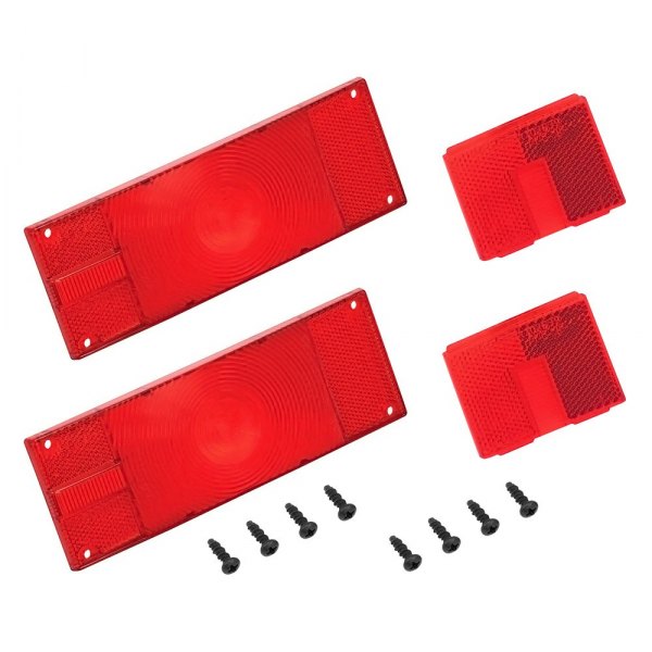 Wesbar® - Red Surface Mount Lens Set for Waterproof Tail Light