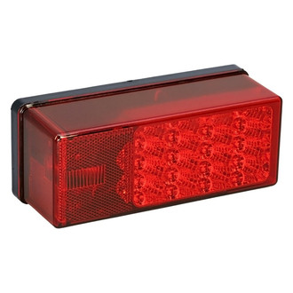 Wesbar® - Passenger Side Low Profile 3"x8" Waterproof Red Rectangular LED Tail Light