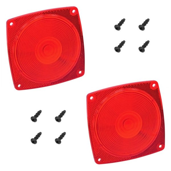Wesbar® - 80 Series Red Square Surface Mount Lens for Submersible Tail Light