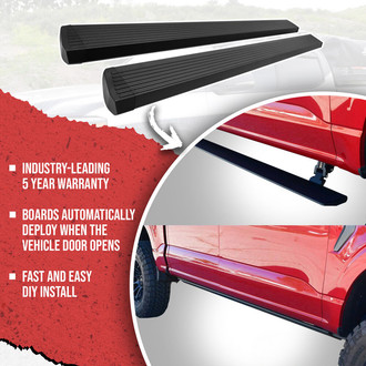 Westin® - Pro-e Cab Length Black Electric Running Boards