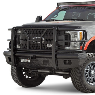 Westin® - HDX™ Bandit Full Width Black Powder Coated Front HD Bumper with Grille Guard