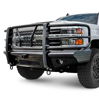 Westin® - HDX™ Bandit Full Width Black Powder Coated Front HD Bumper with Grille Guard