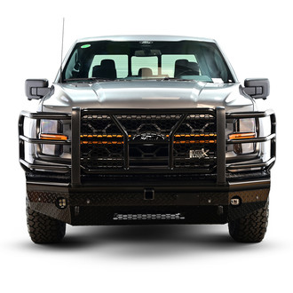 Westin® - HDX™ Bandit Full Width Black Powder Coated Front HD Bumper with Grille Guard