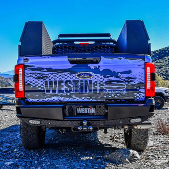 Westin® - HDX™ Bandit Full Width Black Powder Coated Rear HD Bumper