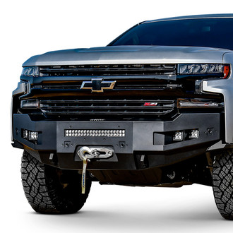 Westin® - PRO-Series Full Width Black Powder Coated Front Winch HD Bumper