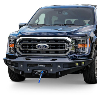Westin® - PRO-Series Full Width Black Powder Coated Front Winch HD Bumper