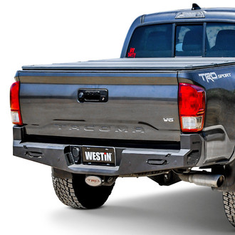 Westin® - PRO-Series Full Width Black Powder Coated Rear HD Bumper