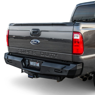 Westin® - PRO-Series Full Width Black Powder Coated Rear HD Bumper