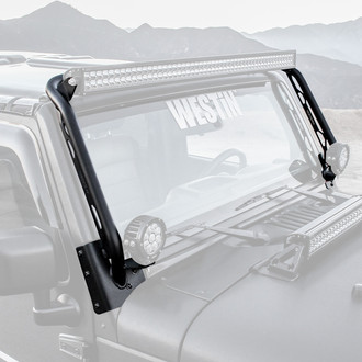 Westin® - Snyper™ Textured Black Windshield Frame Mount for 50" LED Light Bar and up to 8" Lights