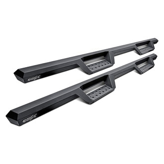 Westin® - 4" HDX Black Drop Steps with Black Steps Plates