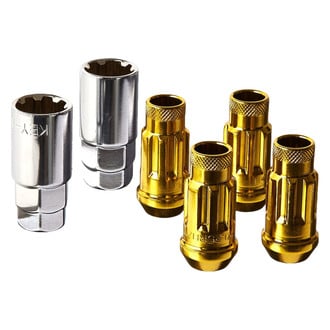 Wheel Mate® - Muteki SR48 Gold Chrome Cone Seat Open End Wheel Locks
