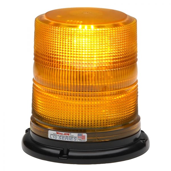 Whelen® - 6.4" L10 Series Super-LED™ Permanent/Pipe Mount High Profile Hook Amber Beacon Light