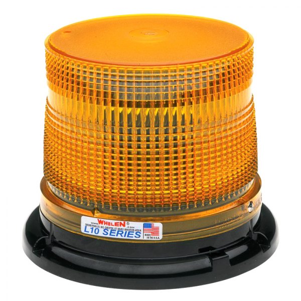 Whelen® - 4.9" L10 Series Super-LED™ Permanent/Pipe Mount Hook Amber Beacon Light