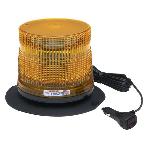 Whelen® - 4.9" L10 Series Super-LED™ Magnet/Suction Cup Mount Low Profile Amber Beacon Light