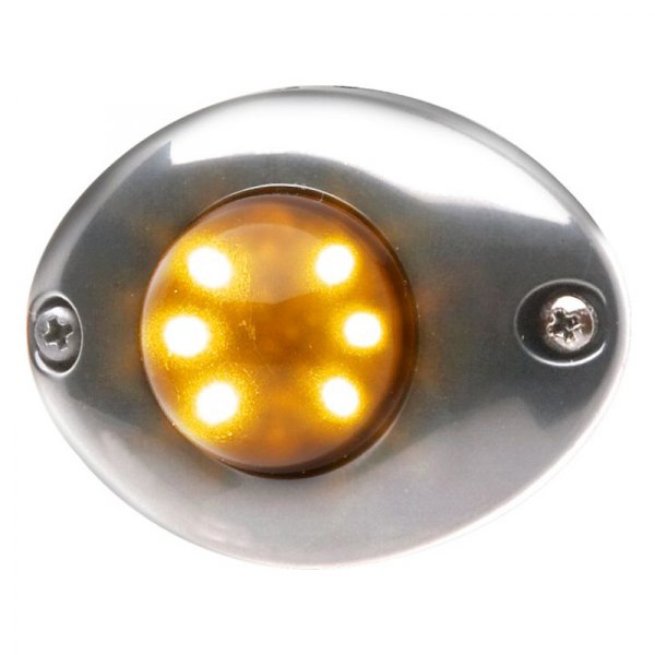 Whelen® - Vertex™ Super-LED™ Surface Mount Flange Chrome LED Hideaway Strobe Light
