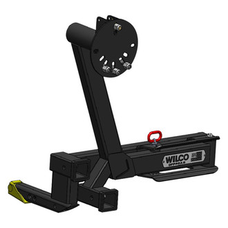 Wilco Offroad® - Hitchgate™ Solo Black Spare Tire Carrier with Secondary Cargo Hitch