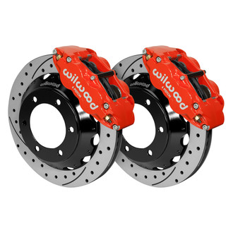Wilwood® - Street Performance Drilled and Slotted Rotor Forged Narrow Superlite Caliper Front Brake Kit