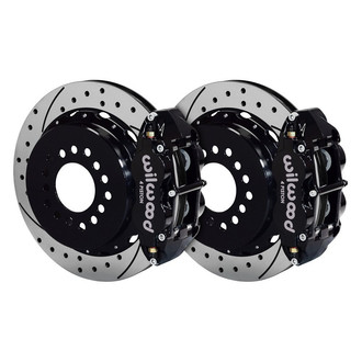 Wilwood® - Street Performance Drilled and Slotted Rotor Rear Brake Kit with Parking Brake Assembly