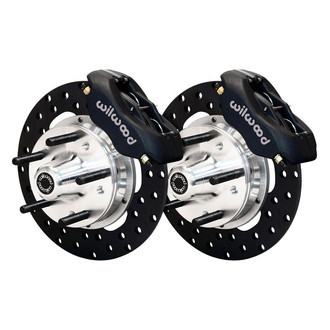 Wilwood® - Drag Race Drilled Rotor Forged Dynalite Caliper Front Brake Kit