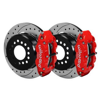 Wilwood® - Street Performance Drilled and Slotted Rotor D154 Caliper Rear Brake Kit with Parking Brake Assembly