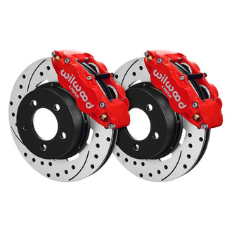 Wilwood® - Street Performance Drilled and Slotted Rotor Forged Narrow Superlite Caliper Front Brake Kit