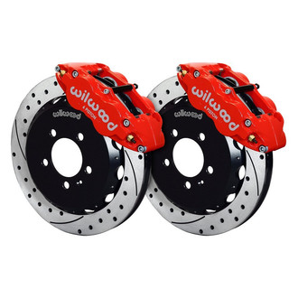 Wilwood® - Street Performance Drilled and Slotted Rotor Forged Narrow Superlite Caliper Front Brake Kit