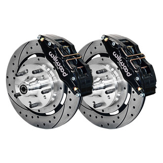 Wilwood® - Street Performance Drilled and Slotted Rotor DynaPro Caliper Front Brake Kit