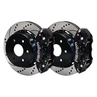 Wilwood® - Street Performance Drilled and Slotted Rotor AERO4 Caliper Rear Brake Kit