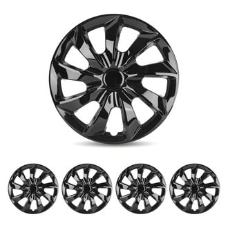 Winjet® - 17" 9-Spokes 5084 Style Black Lacquer Hubcaps Wheel Covers