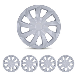 Winjet® - 17" 9-Spokes 5084 Style White Lacquer Hubcaps Wheel Covers